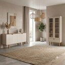 Ver imagem 1 de Kit Buffet 4 Portas 160cm e Cristaleira 2 Portas 1GV 180cm Curva BP Aura