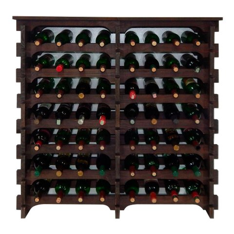 Adega Vinho Madeira 56 Garrafas Tipo Mesa Imbuia