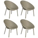 Ver imagem 2 de Kit com 4 Poltronas para Jardim e Área Externa Drops Bege/Fendi