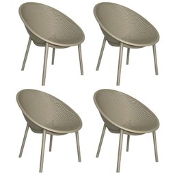 Kit com 4 Poltronas para Jardim e Área Externa Drops - 1