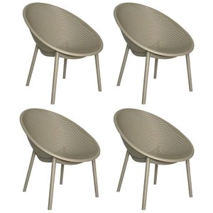 Kit com 4 Poltronas para Jardim e Área Externa Drops