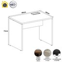 Ver imagem 3 de Plataforma Trabalho 90cm X 60cm 1 Cx de Tomada Pé Painel F5 Cor:nogal com Preto