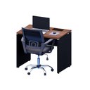 Ver imagem 2 de Plataforma Trabalho 90cm X 60cm 1 Cx de Tomada Pé Painel F5 Cor:nogal com Preto