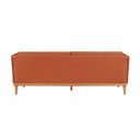 Ver imagem 4 de Sofá Expert 4 Lug Corino 81x219x85 cm Marrom Paçoca
