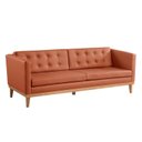 Ver imagem 2 de Sofá Expert 4 Lug Corino 81x219x85 cm Marrom Paçoca