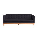 Ver imagem 5 de Sofá Expert 4 Lug Corino 81x219x85 cm Preto