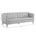 Ver imagem 3 de Sofá Expert 4 Lug Corino 81x219x85 cm Preto