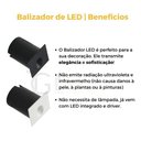 Ver imagem 5 de Kit 3 Balizador Embutir Led 2w 3000k Ip65 Alumínio Oferta! - Preto - Preto