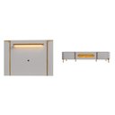 Ver imagem 2 de Rack com Painel para TV até 75 Polegadas com LED 180CMX193CM Tvs 2 Portas Off-White Cinamomo Bege