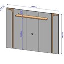 Ver imagem 3 de Rack com Painel para TV até 75 Polegadas com LED 180CMX193CM Tvs 2 Portas Off-White Cinamomo Bege