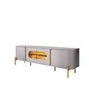 Ver mais imagens de Rack com Painel para TV até 75 Polegadas com LED 180CMX193CM Tvs 2 Portas Off-White Cinamomo Bege