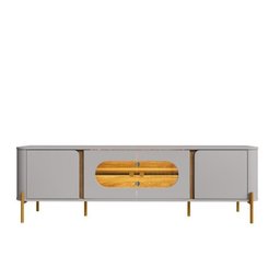 Rack com Painel até 75 Polegadas Pés em Aço 180cm Juquehy Maresias - 12