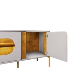 Rack com Painel até 75 Polegadas Pés em Aço 180cm Juquehy Maresias - 6