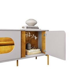 Rack com Painel até 75 Polegadas Pés em Aço 180cm Juquehy Maresias - 12