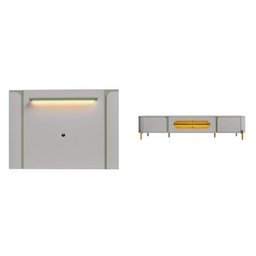 Rack com Painel até 75 Polegadas Pés em Aço 180cm Juquehy Maresias - 2