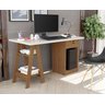 Mesa De Escritório Bali OffWhite/Canela Computador/Notebook/Home Office - 3
