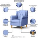 Ver imagem 4 de Poltrona de Amamentação Pés Madeira e Puff Lucy P04 Sintético Azul - Mpozenato
