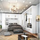 Ver imagem 1 de Quarto Modulado Casal Completo 6 Peças 6 Portas 5 Gavetas com Maleiro e Espelhos Smart Plus