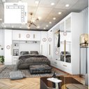 Ver imagem 2 de Quarto Modulado Casal Completo 6 Peças 6 Portas 5 Gavetas com Maleiro e Espelhos Smart Plus Yescasa Branco