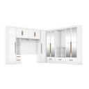 Ver imagem 3 de Quarto Modulado Casal Completo 6 Peças 6 Portas 5 Gavetas com Maleiro e Espelhos Smart Plus Yescasa Branco