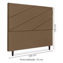 Ver imagem 3 de Cabeceira Queen 160 Cm com Frame Cristal Linho Marrom Artte Marrom