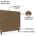 Ver imagem 4 de Cabeceira Queen 160 Cm com Frame Cristal Linho Marrom Artte Marrom