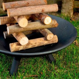 Lenheiro Lareira de Ferro Fundido para Exterior - Preto - 4