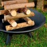 Lenheiro Lareira de Ferro Fundido para Exterior - Preto - 4