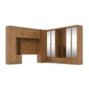 Ver imagem 3 de Quarto Modulado Casal Completo 6 Peças 6 Portas 5 Gavetas com Maleiro e Espelhos Smart Plus Yescasa Bege/Cinamomo