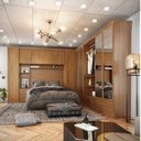 Ver imagem 1 de Quarto Modulado Casal Completo 6 Peças 6 Portas 5 Gavetas com Maleiro e Espelhos Smart Plus Yescasa Bege/Cinamomo