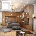 Ver imagem 2 de Quarto Modulado Casal Completo 6 Peças 6 Portas 5 Gavetas com Maleiro e Espelhos Smart Plus Yescasa Bege/Cinamomo
