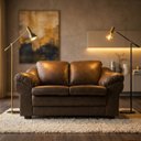 Ver imagem 1 de Sofá 2 Lugares 157cm Firenze Courino Cappuccino Linha Premium Elegante Resistente Confortável Sala e