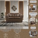 Ver imagem 7 de Sofá 2 Lugares 157cm Firenze Courino Cappuccino Linha Premium Elegante Resistente Confortável Sala e
