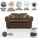 Ver imagem 6 de Sofá 2 Lugares 157cm Firenze Courino Cappuccino Linha Premium Elegante Resistente Confortável Sala e