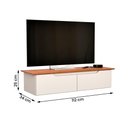 Ver imagem 4 de Rack Aparador Suspenso Flow com 2 Portas Basculante Off White/freijo