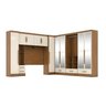 Quarto Modulado Casal Completo 100% MDF 6 Peças 6 Portas 5 Gavetas com Maleiro e Espelhos Smart Plus - 3