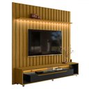 Ver imagem 2 de Rack com Painel para Tv até 70 Polegadas Loop 2 Gavetas 1 Prateleira Cedro/preto - Olivar Móveis