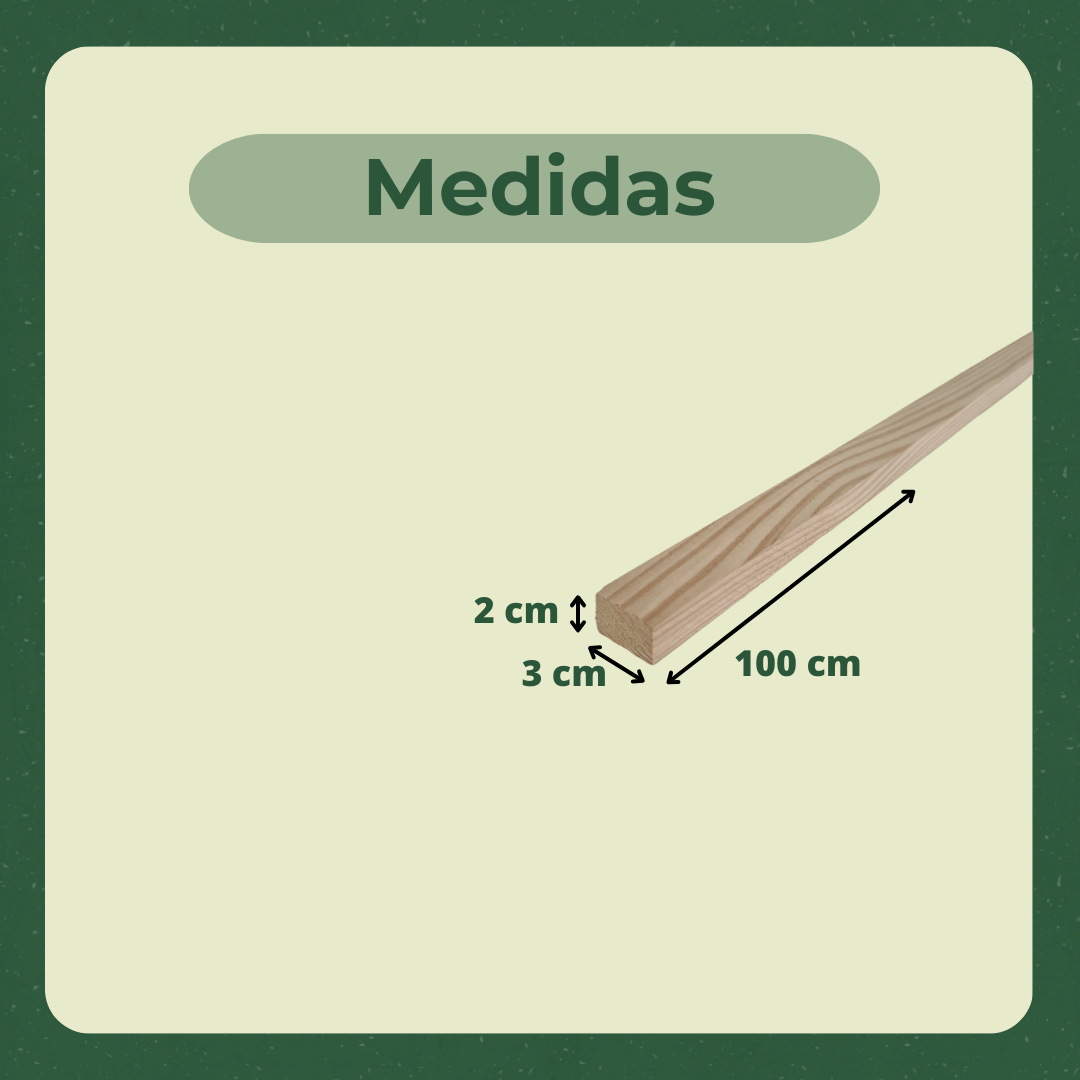 100 Ripas/sarrafos de 2x3x100 Cm Madeira de Pinus - 3