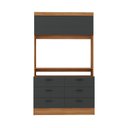 Ver imagem 4 de Cômoda para Quarto para Tv até 42 Polegadas Viena 1 Porta 6 Gavetas Yescasa