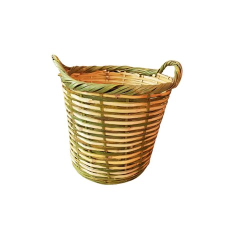 Cesto Balaio de Bambu 60cm com Alça - Artesanato Sustentável e Versátil