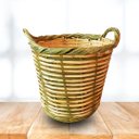 Ver imagem 2 de Cesto Balaio de Bambu 60cm com Alça - Artesanato Sustentável e Versátil