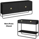 Ver imagem 5 de Balcao Buffet e Aparador 180 Cm Organica Artesano Nero Preto