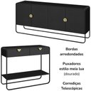 Ver imagem 6 de Balcao Buffet e Aparador 180 Cm Organica Artesano Nero Preto