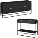 Ver imagem 1 de Balcao Buffet e Aparador 180 Cm Organica Artesano Nero Preto