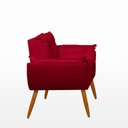 Ver imagem 4 de Kit Amamentação 2 Poltronas + 1 Puff Pés Palito - Balaqui Cor:vermelho