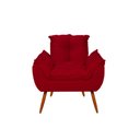 Ver imagem 3 de Kit Amamentação 2 Poltronas + 1 Puff Pés Palito - Balaqui Cor:vermelho