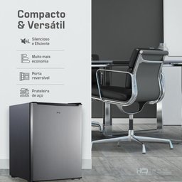 Frigobar Geladeira Hq 70 Litros Inox Hq-70fb 220v - 2 Frigobar Geladeira Hq 70 Litros Inox Hq-70fb 220v - 2