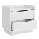 Ver imagem 5 de Kit 02 Mesas de Cabeceira 2 Gavetas 54 Cm M261 Branco Kappesberg