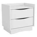 Ver imagem 6 de Kit 02 Mesas de Cabeceira 2 Gavetas 54 Cm M261 Branco Kappesberg