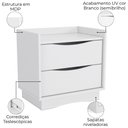 Ver imagem 3 de Kit 02 Mesas de Cabeceira 2 Gavetas 54 Cm M261 Branco Kappesberg